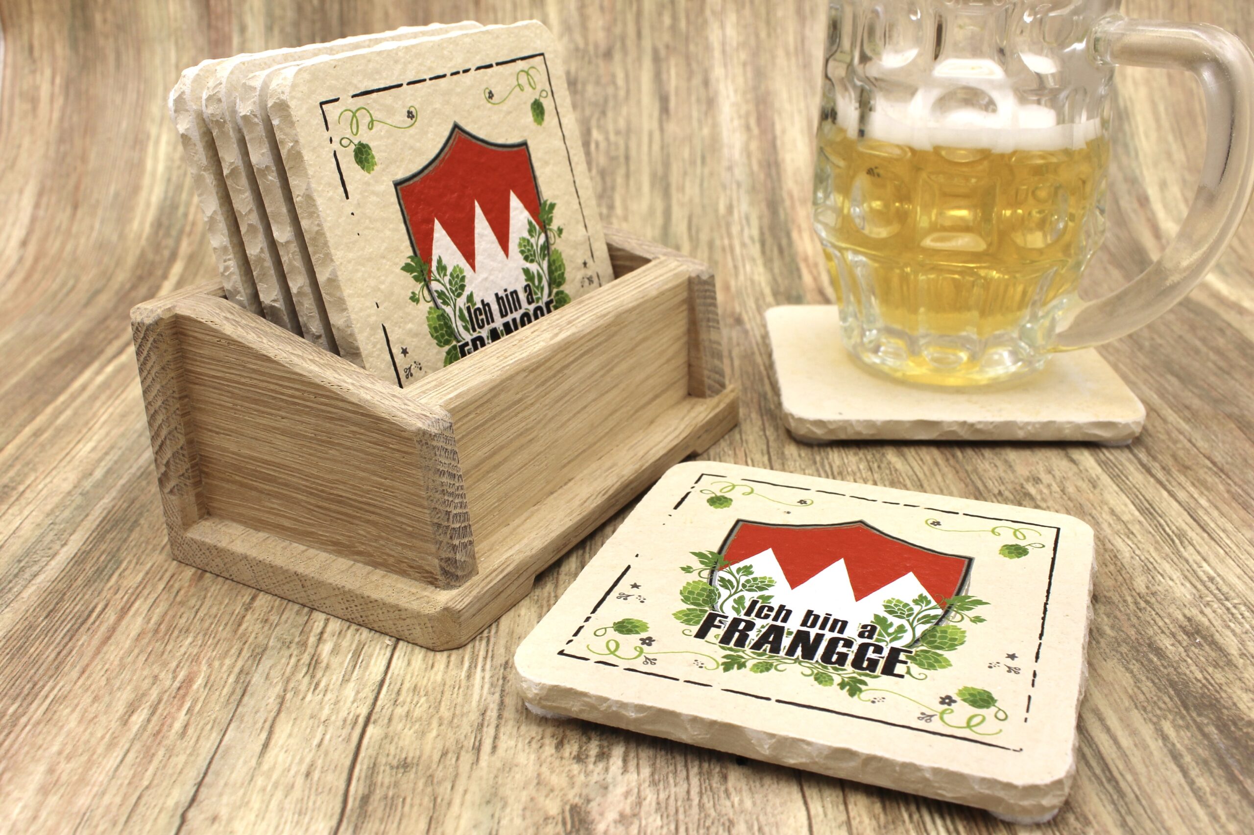 AMD - Franken Wappen - Natursteinuntersetzer – Bild 3