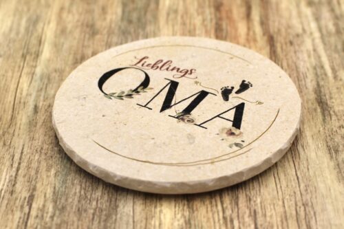 WBY - Lieblingsoma - Natursteinuntersetzer