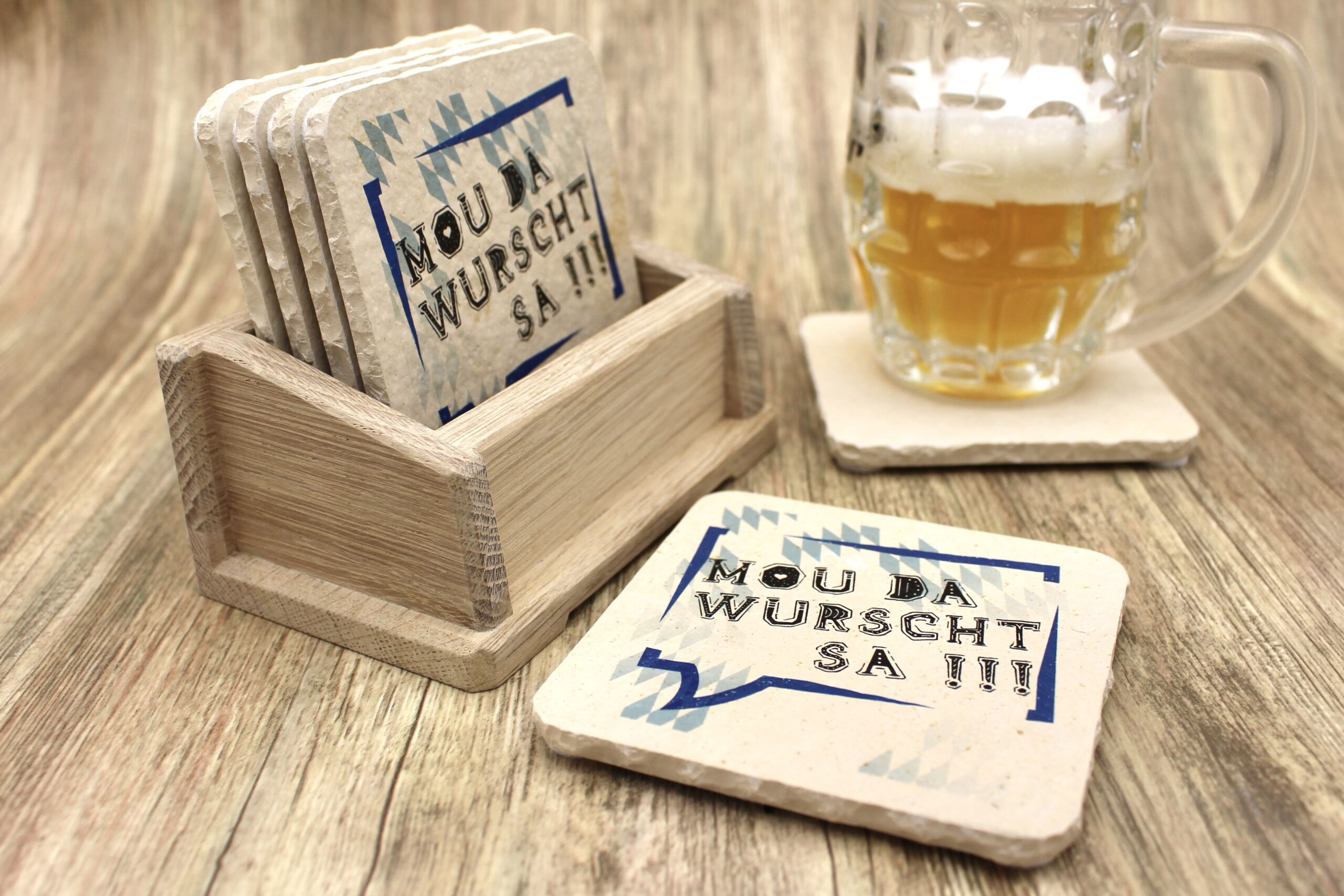 AMD - Muss da Wurscht sei - Natursteinuntersetzer – Bild 3