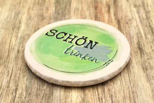 AMD - Schön Trinken - Natursteinuntersetzer