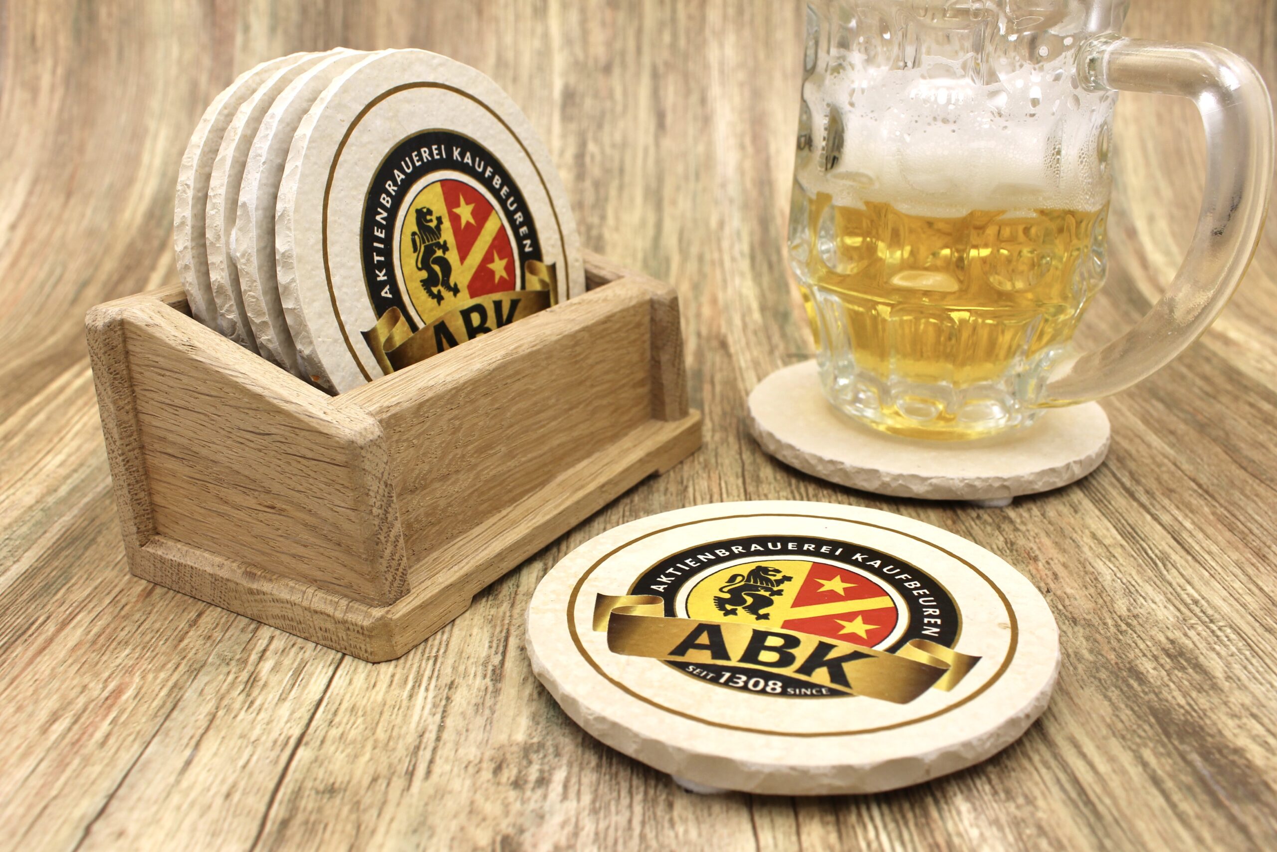 ABK Aktienbrauerei Kaufbeuren- Natursteinuntersetzer – Bild 3