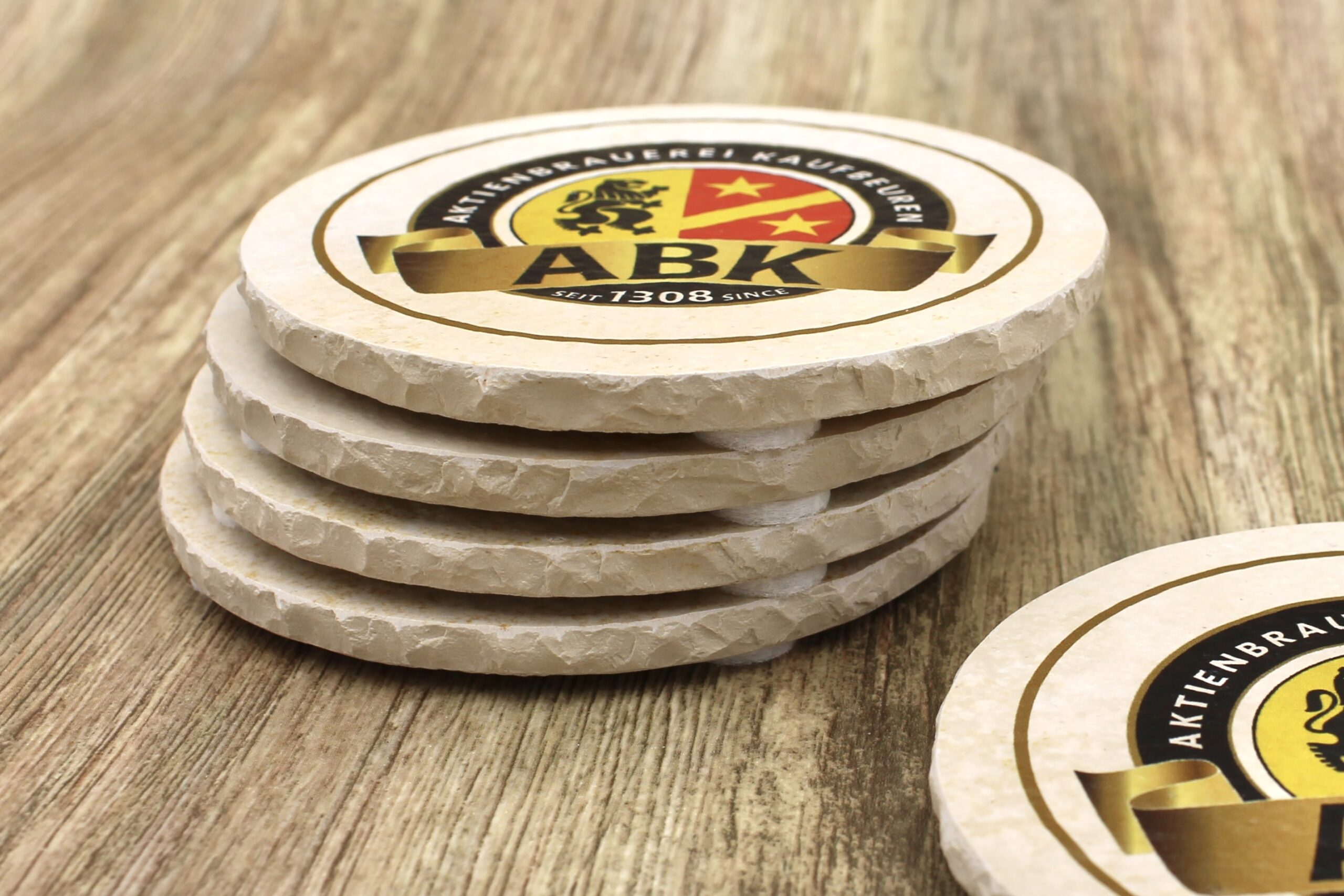 ABK Aktienbrauerei Kaufbeuren- Natursteinuntersetzer – Bild 2