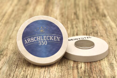 Arschlecken 350 - Kühlschrankmagnet 48mm