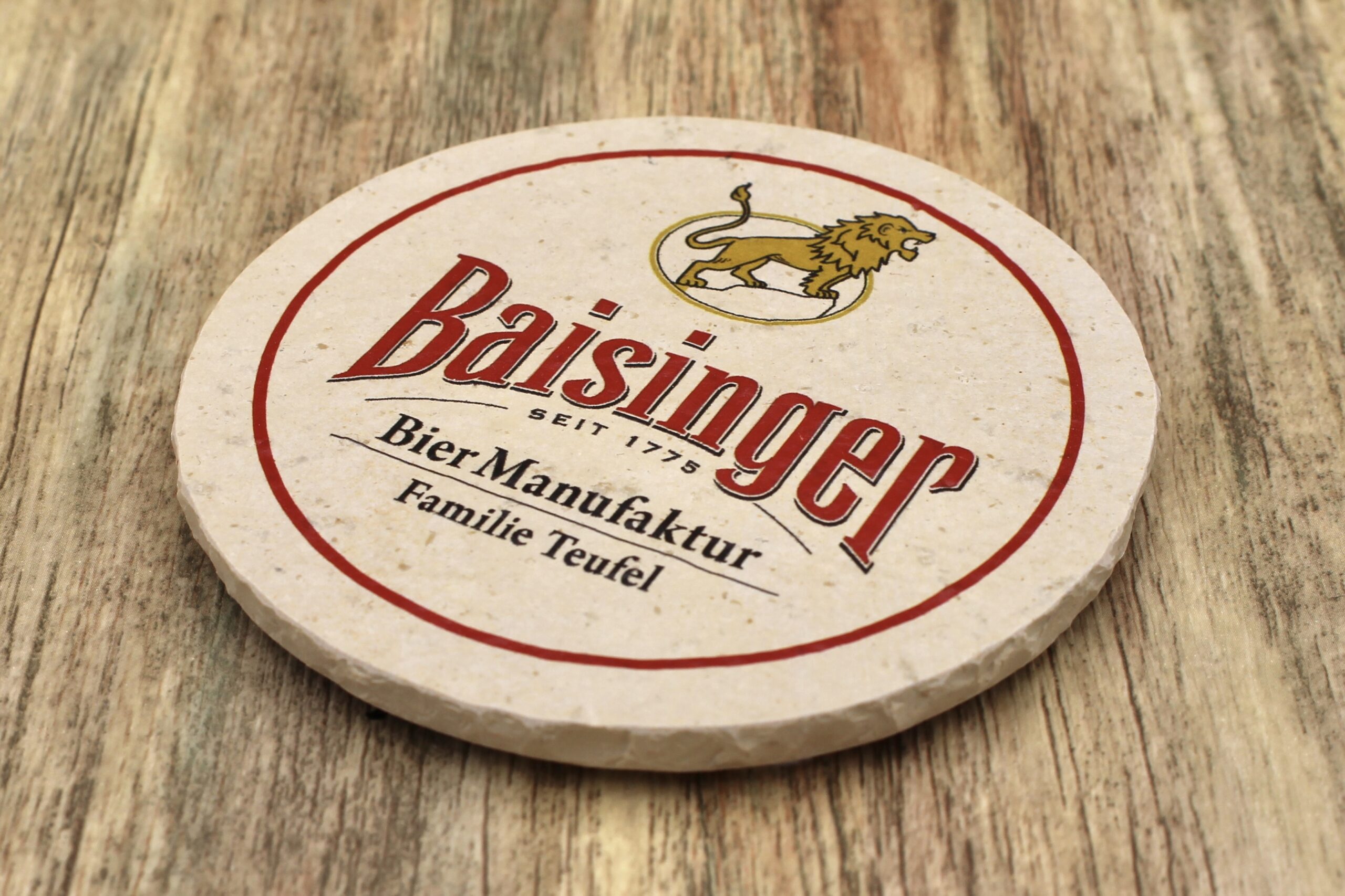 Baisinger Biermanufaktur - Natursteinuntersetzer