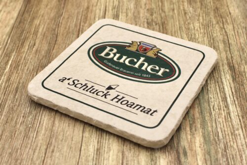 Bucher Bräu - Natursteinuntersetzer