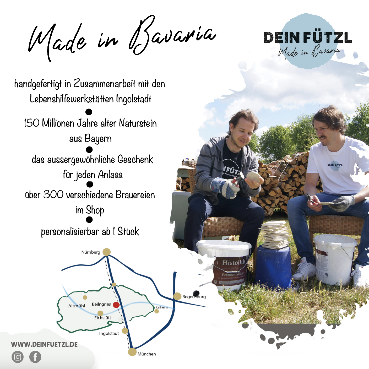 Allgäuer Büble - Kühlschrankmagnet 48 mm – Bild 3