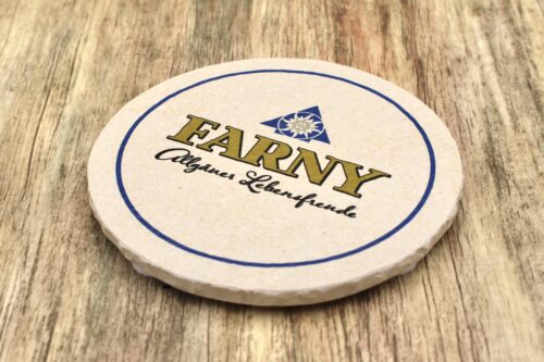 Edelweissbrauerei Farny - Natursteinuntersetzer