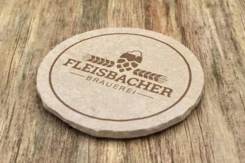 Fleisbacher Brauerei - Natursteinuntersetzer