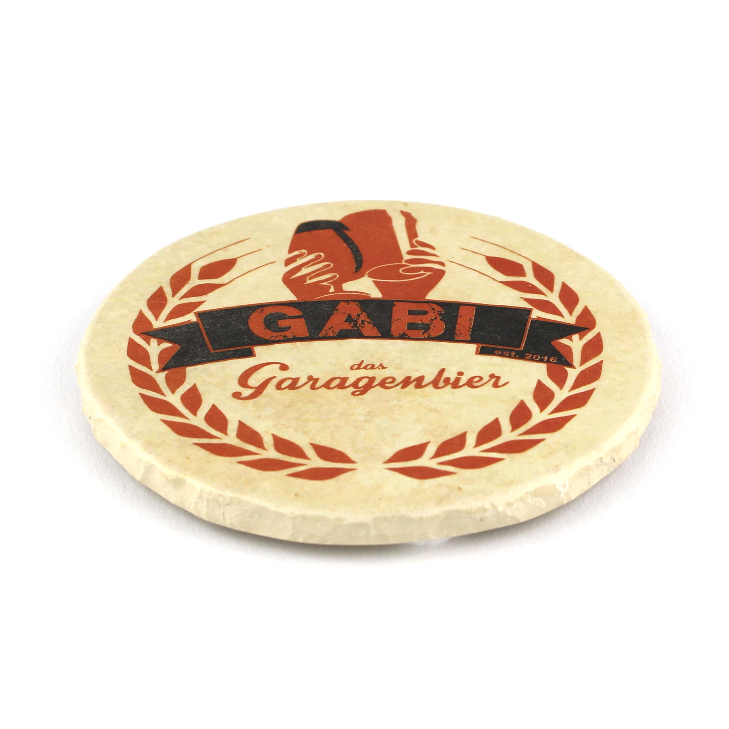 Gabi das Garagenbier - Natursteinuntersetzer – Bild 4