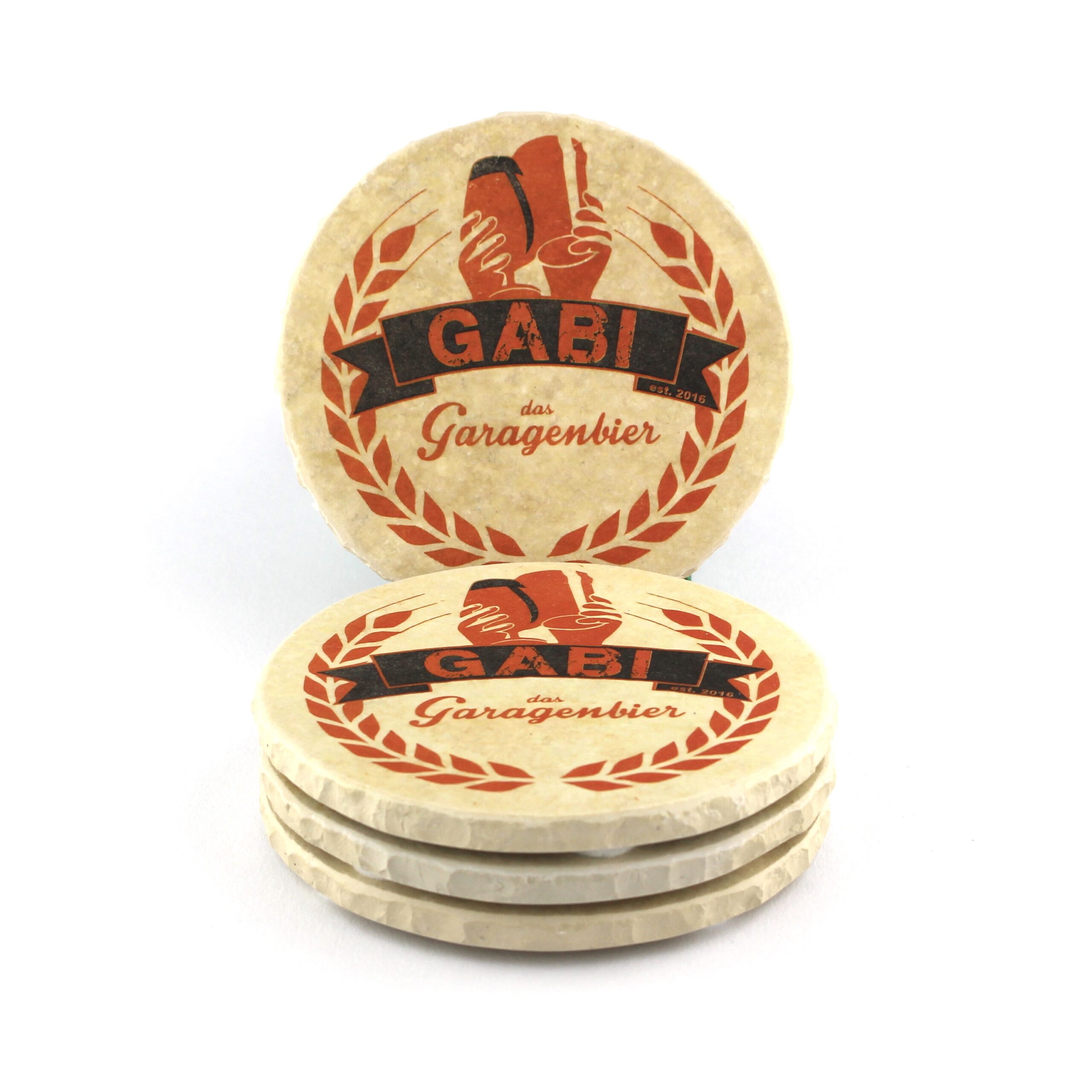 Gabi das Garagenbier - Natursteinuntersetzer – Bild 6