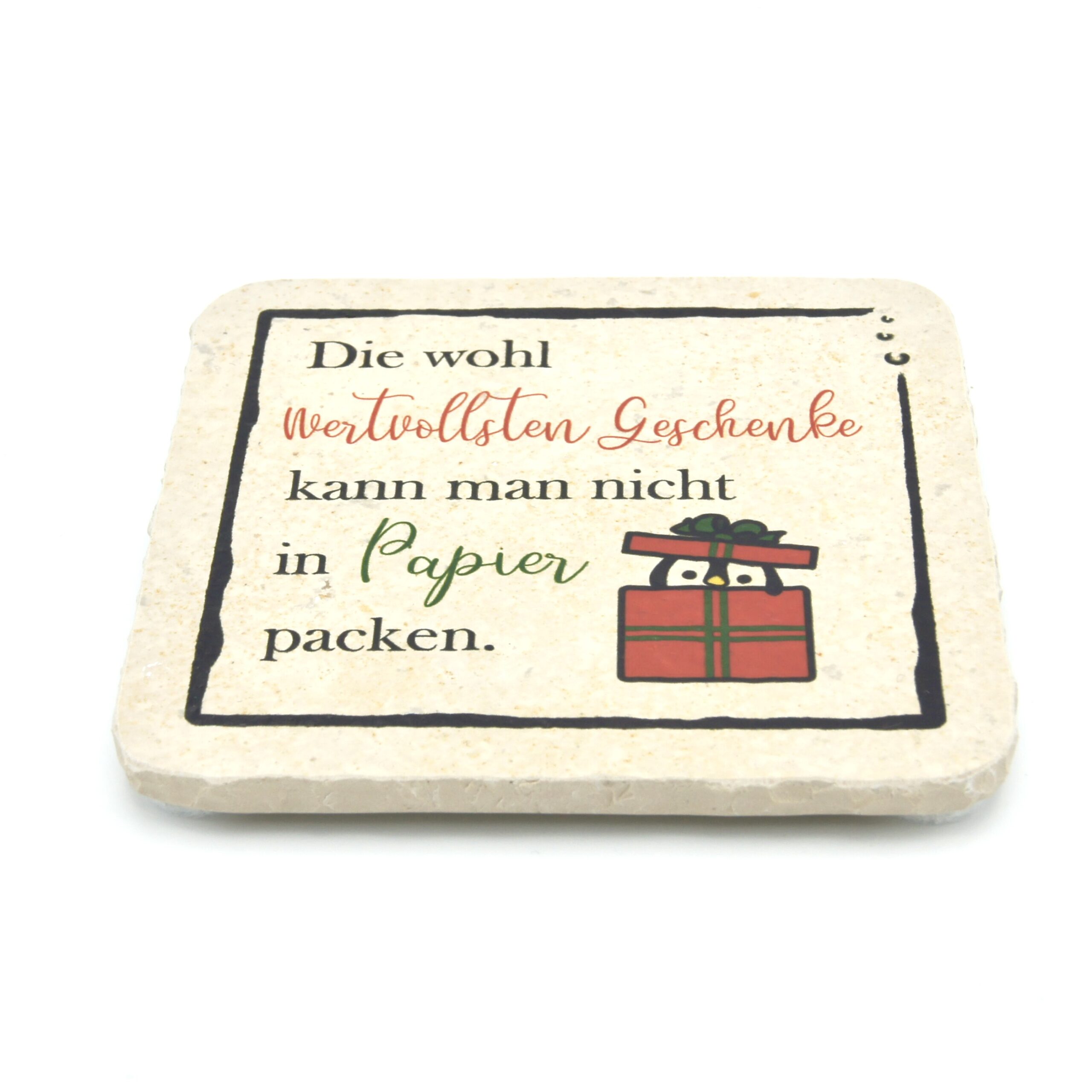 Weihnachten Geschenk - Natursteinuntersetzer