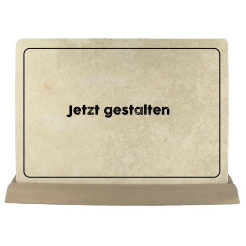 Natursteinbild mit Echtholzständer 21cm x 30 cm