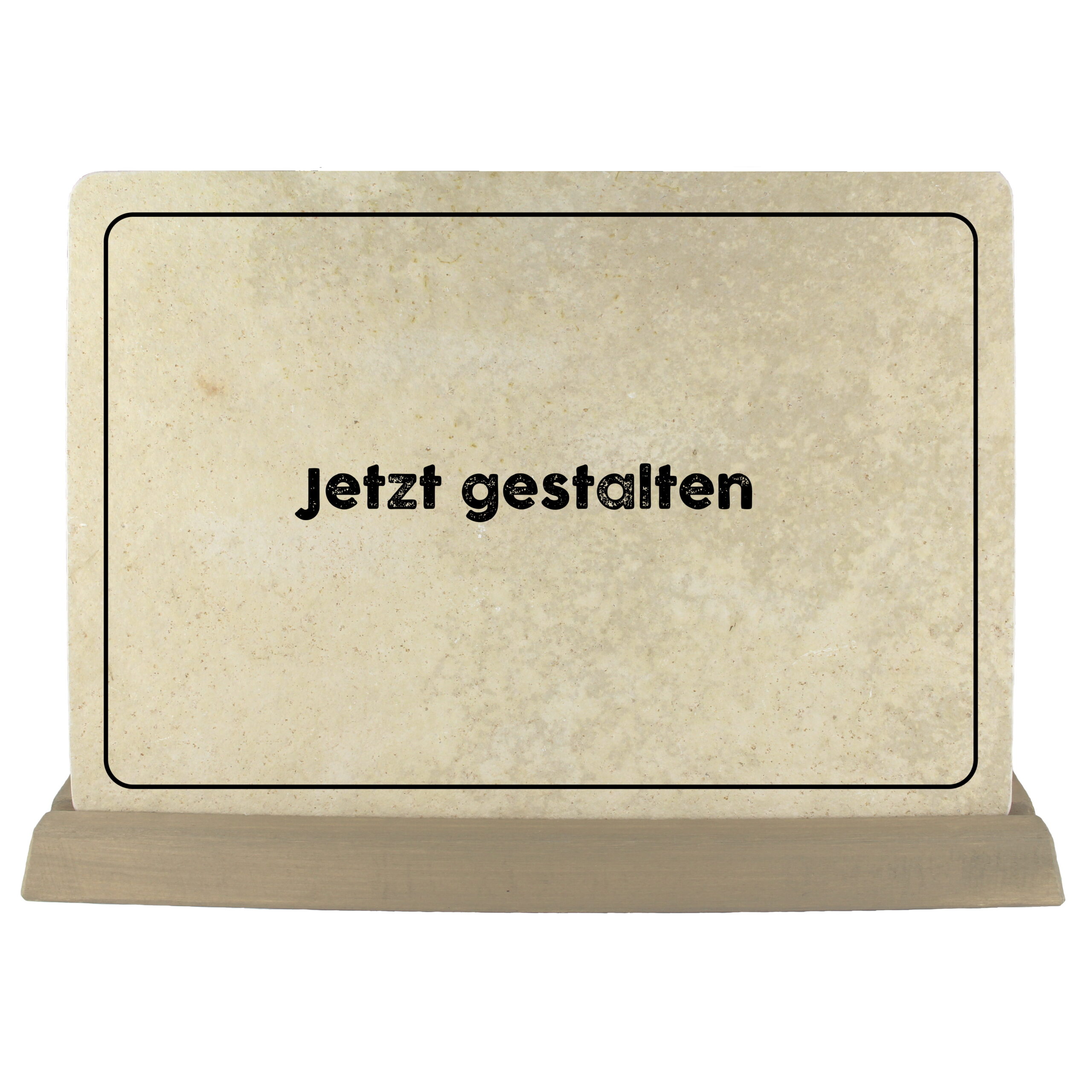 Natursteinbild mit Echtholzständer 21cm x 30 cm