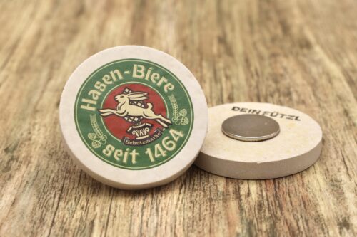 Hasen Biere - Kühlschrankmagnet 48mm
