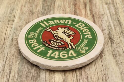 Hasen Bräu - Natursteinuntersetzer