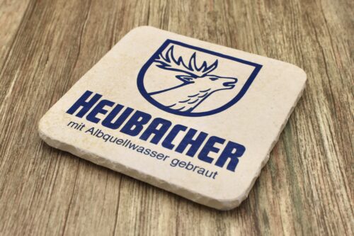 Heubacher Hirschbrauerei - Natursteinuntersetzer