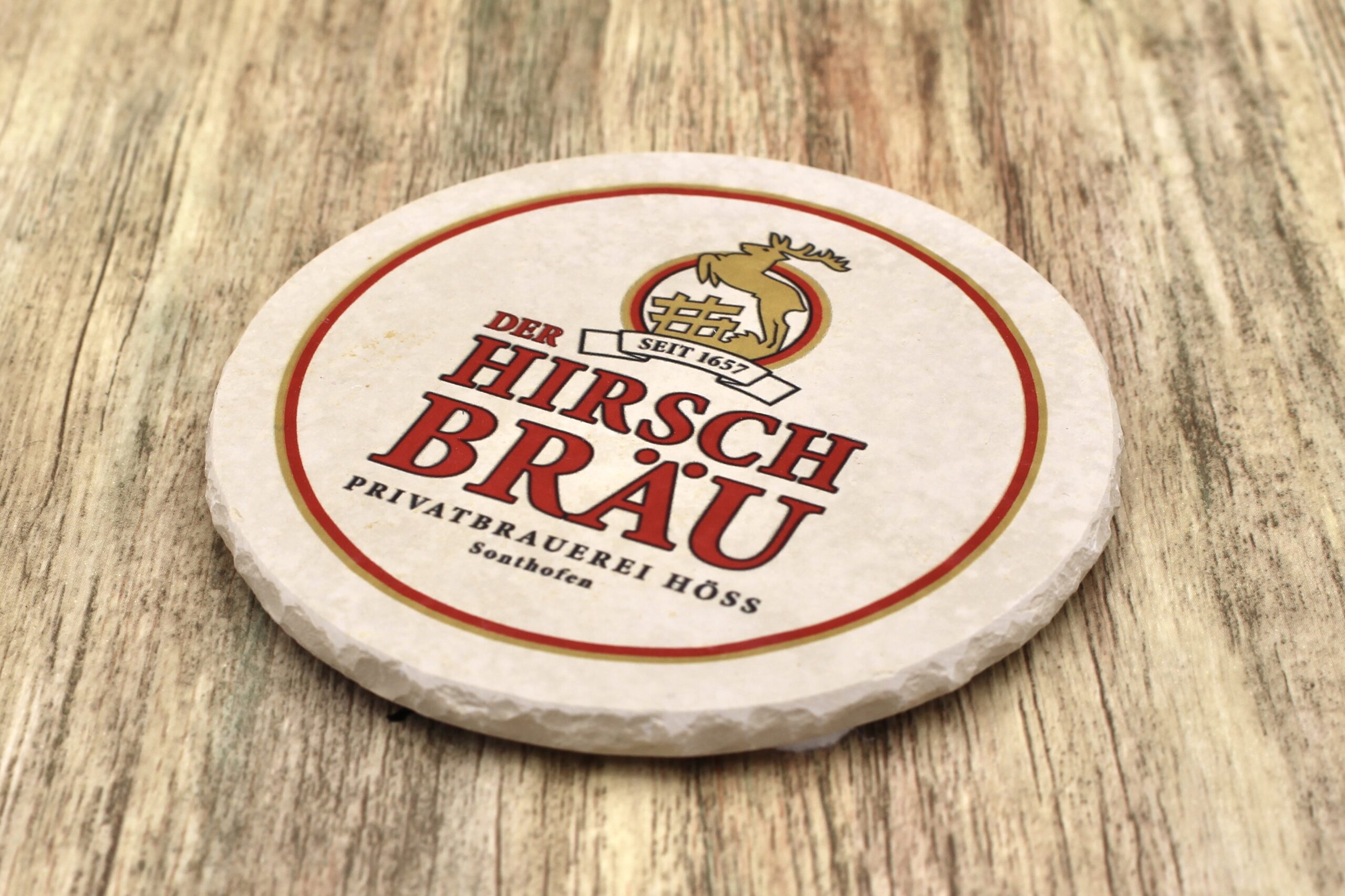 Der Hirschbräu Sonthofen - Natursteinuntersetzer