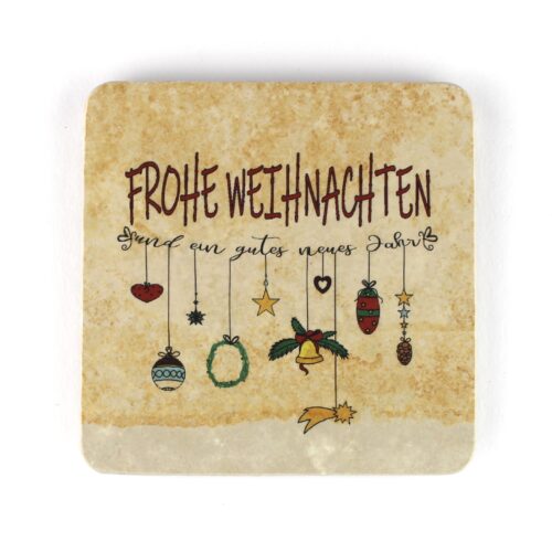 Frohe Weihnachten Kette - Natursteinuntersetzer