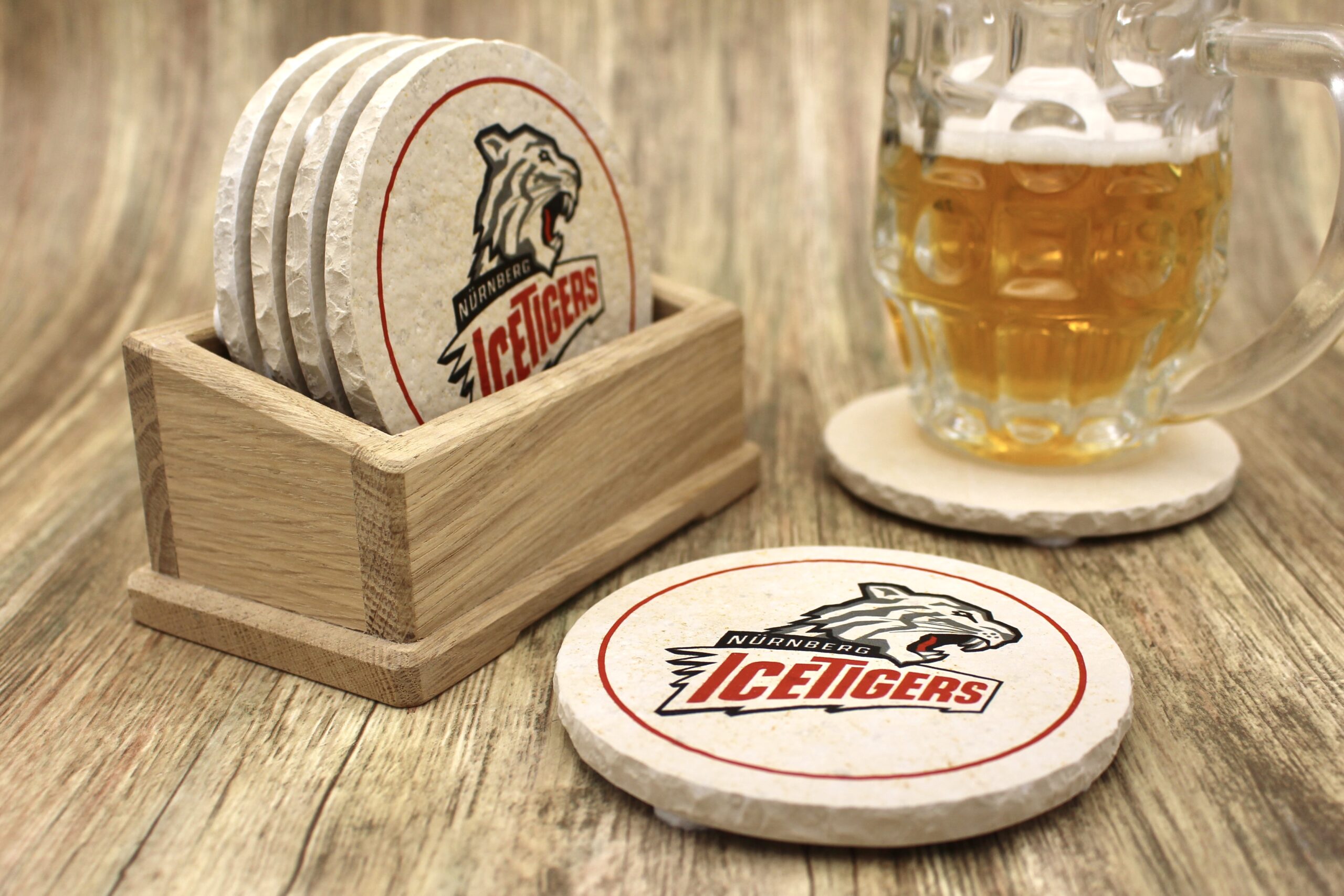 Nürnberg Ice Tigers - Natursteinuntersetzer – Bild 3