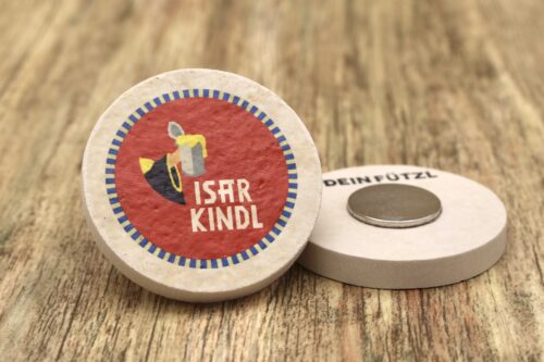 Isar Kindl - Kühlschrankmagnet 48mm