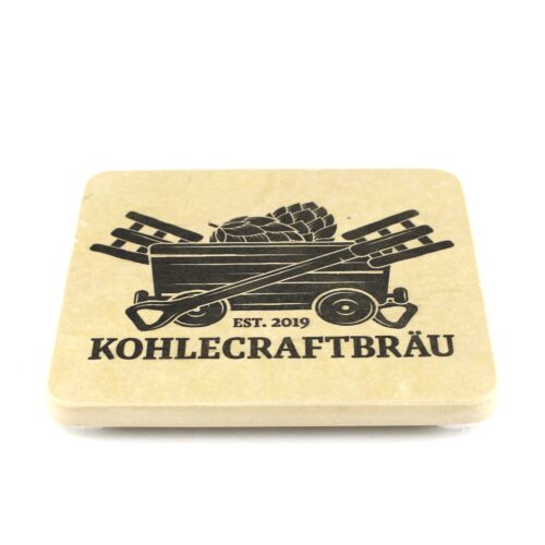 Kohlecraftbräu - Natursteinuntersetzer