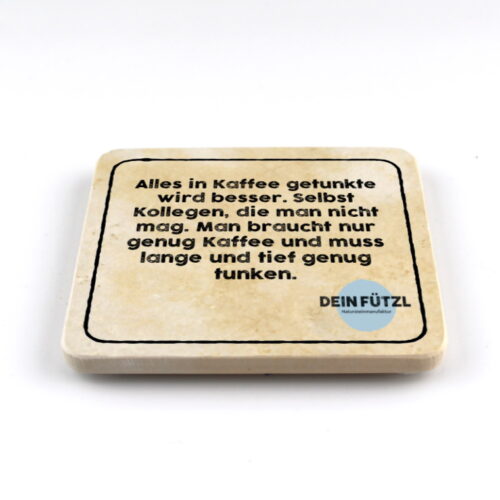 Kollegen und Kaffee - Natursteinuntersetzer