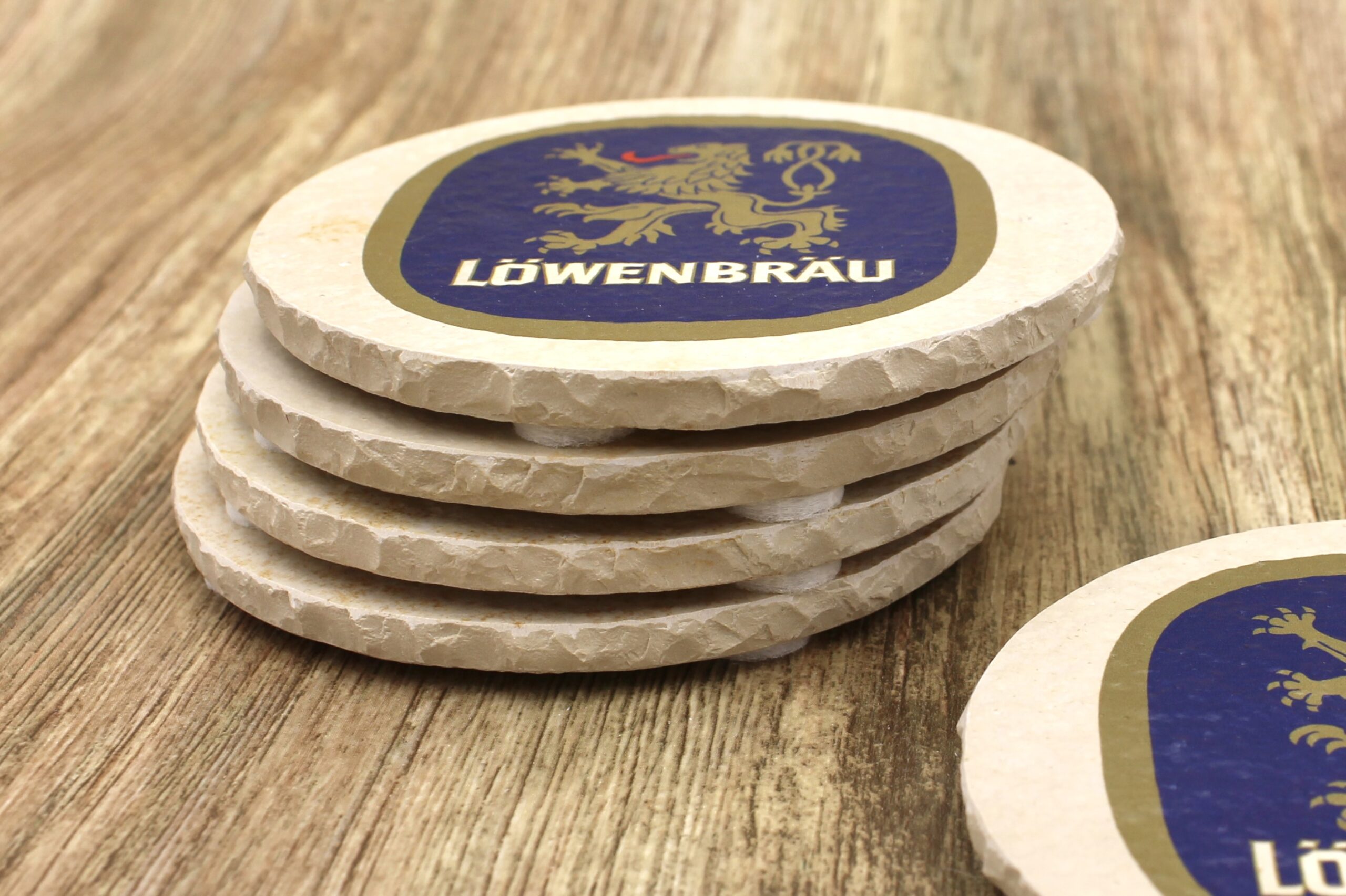 Löwenbräu - Natursteinuntersetzer – Bild 2