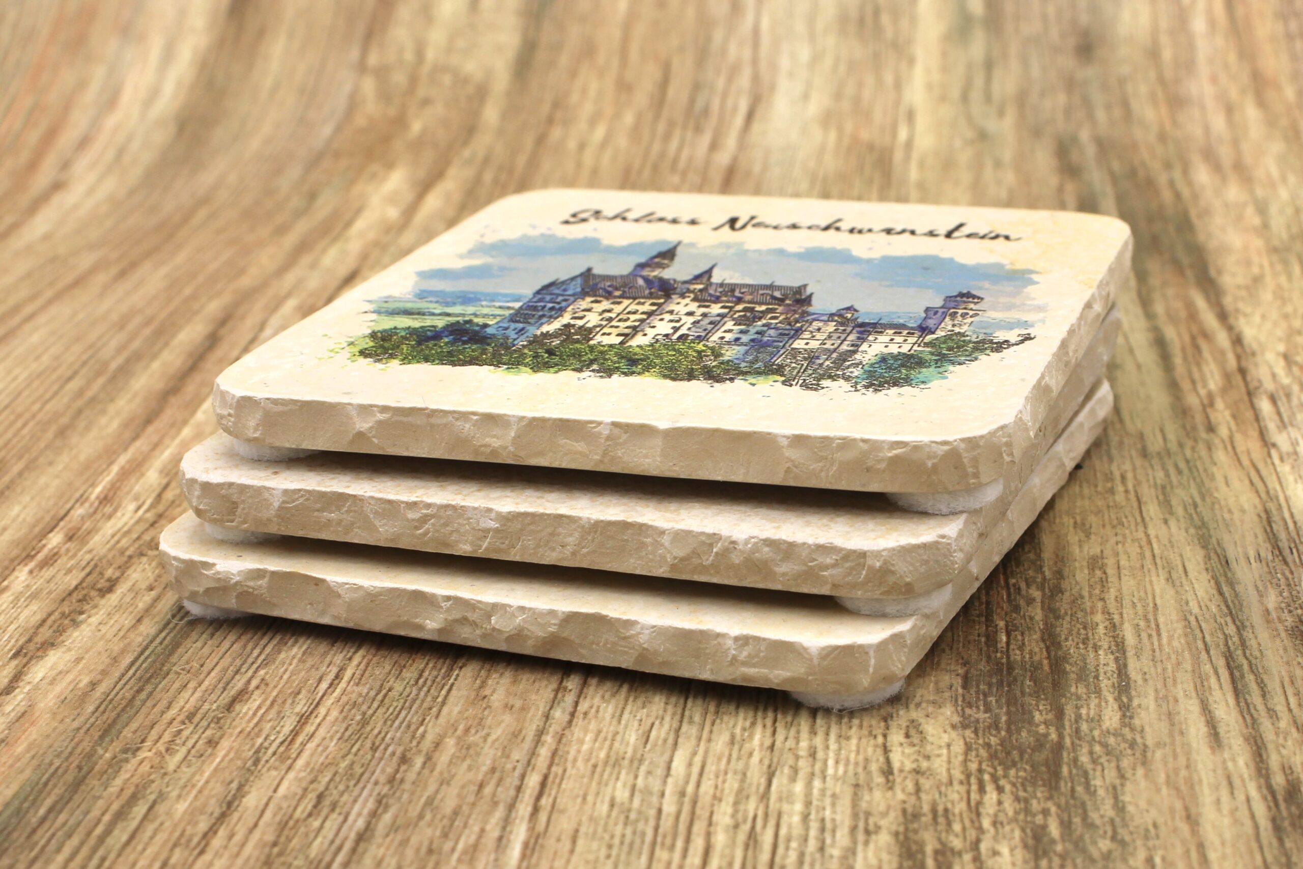 Schloss Neuschwanstein - Natursteinuntersetzer – Bild 2