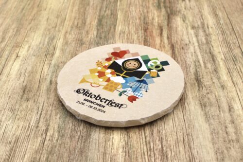 Oktoberfest Wiesn 2024 - Natursteinuntersetzer