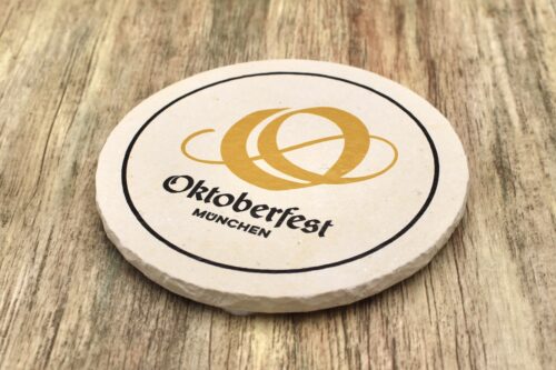 Oktoberfest Logo - Natursteinuntersetzer