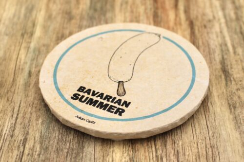 Weißwurscht Bavarian Summer - Natursteinuntersetzer