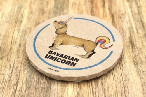 Bavarian Unicorn - Natursteinuntersetzer