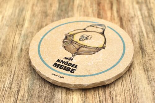 Knödel Meise - Natursteinuntersetzer