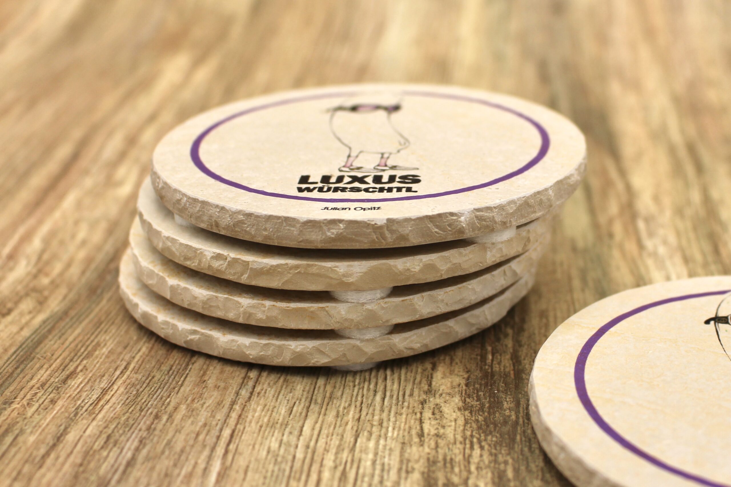 Luxus Würschtl - Natursteinuntersetzer – Bild 2