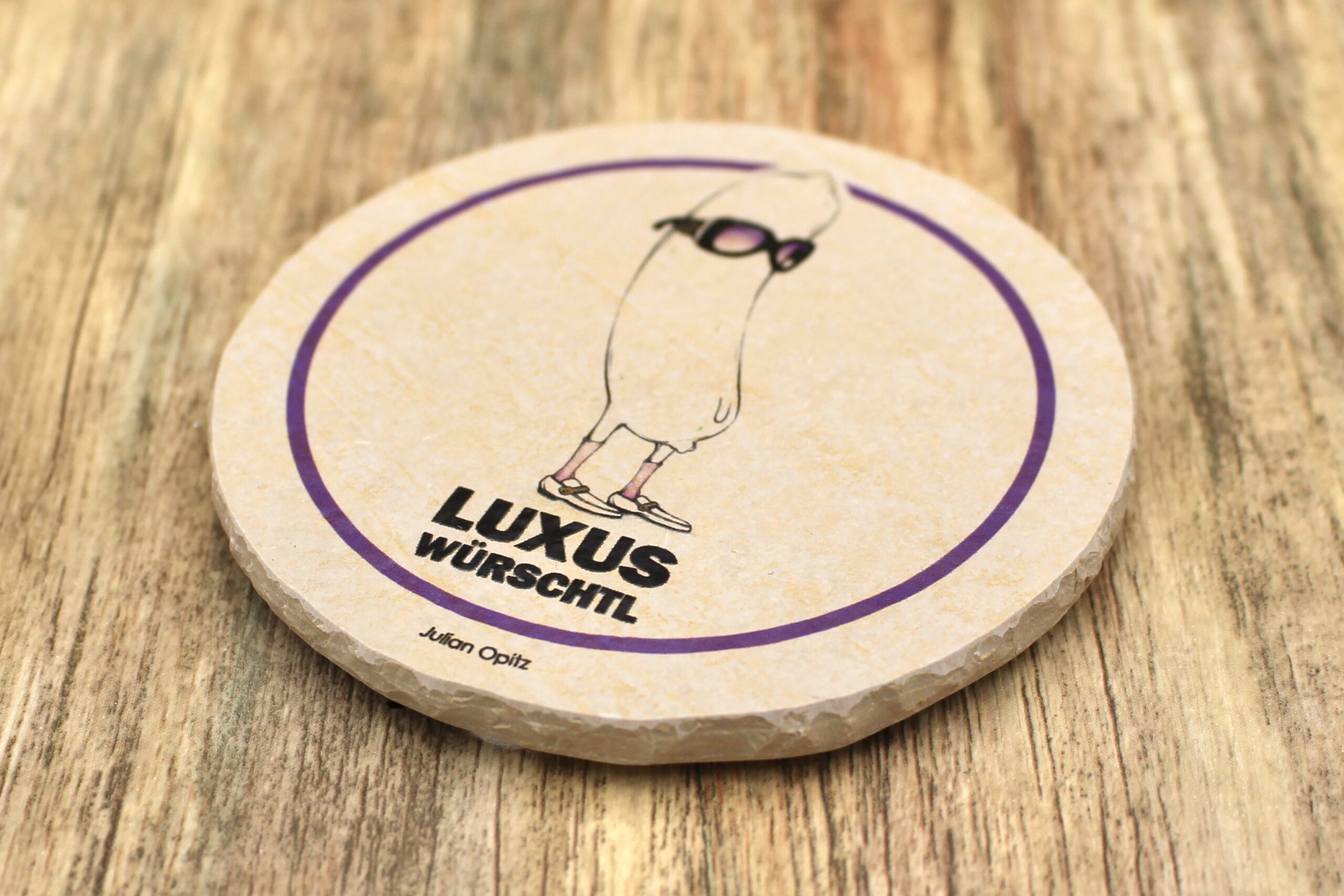 Luxus Würschtl - Natursteinuntersetzer