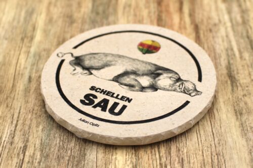 Schellen Sau - Natursteinuntersetzer