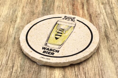 Wasch Bier - Natursteinuntersetzer