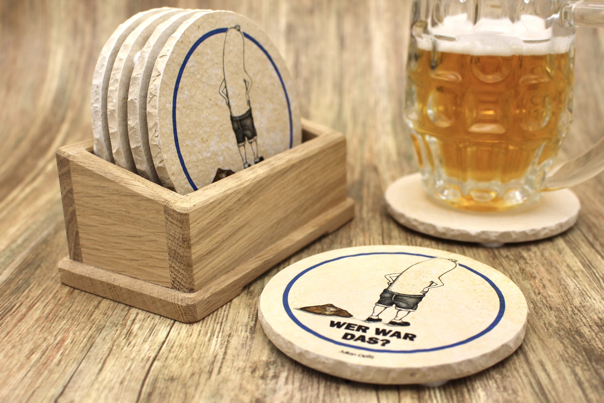 Weißwurscht Wer War Das? - Natursteinuntersetzer – Bild 3