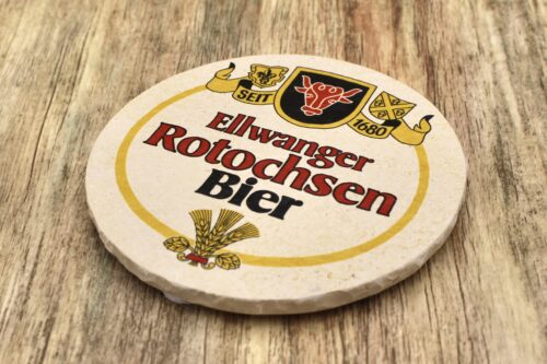 Ellwanger Rotochsenbrauerei - Natursteinuntersetzer