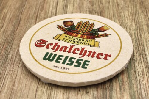 Weissbräu Schwendl Schalchner Weisse - Natursteinuntersetzer