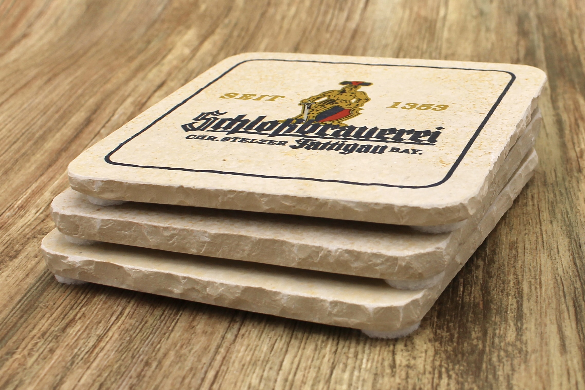 Schlossbrauerei Fattigau - Natursteinuntersetzer – Bild 2