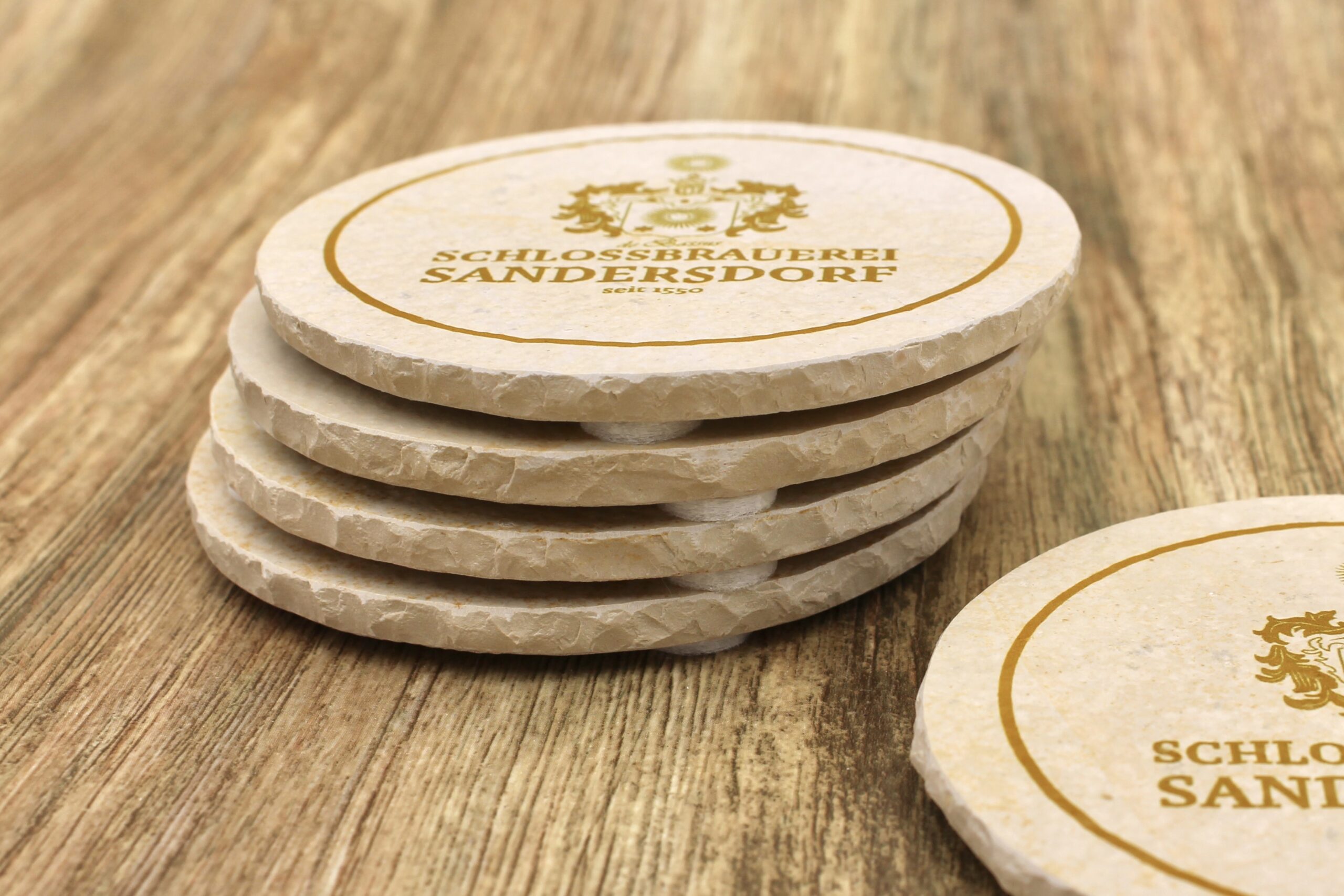 Schlossbrauerei Sandersdorf - Natursteinuntersetzer – Bild 2