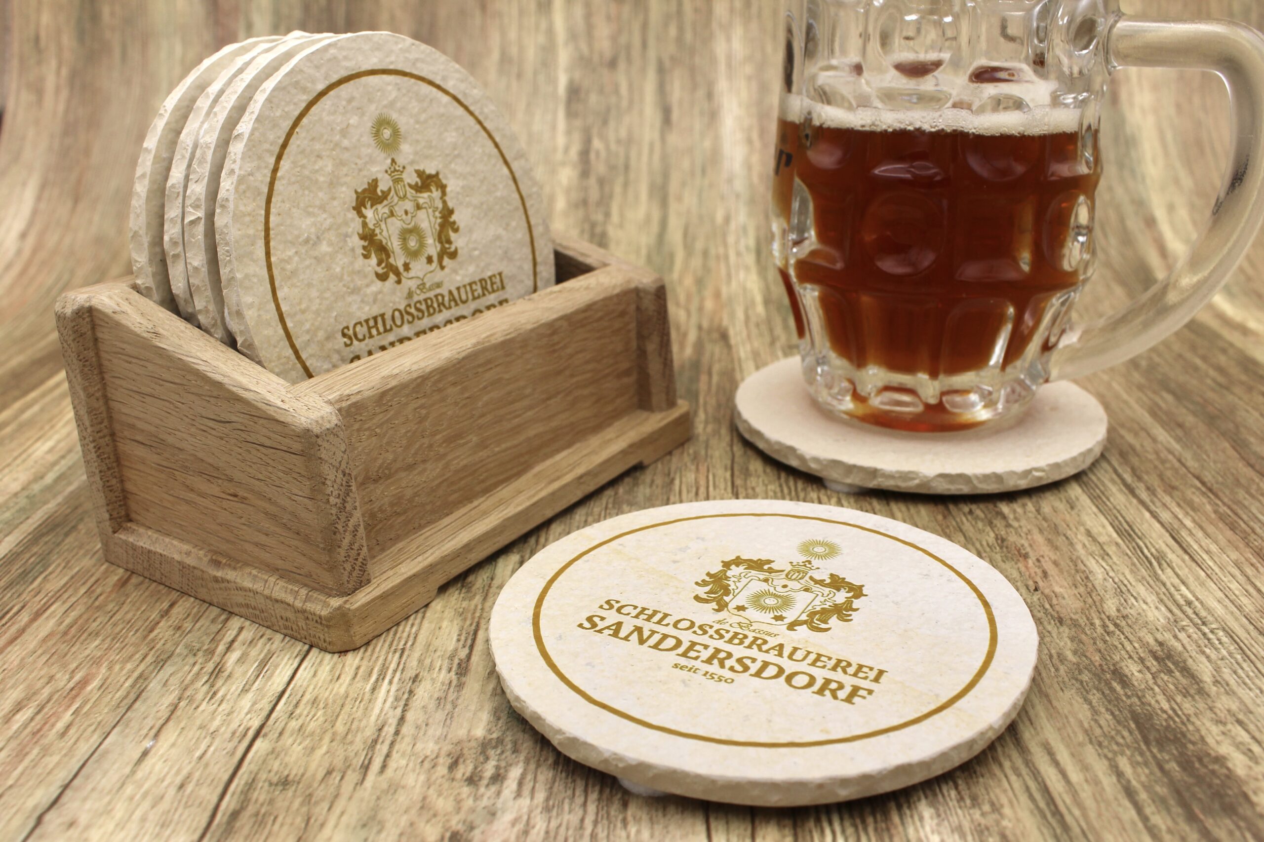 Schlossbrauerei Sandersdorf - Natursteinuntersetzer – Bild 3