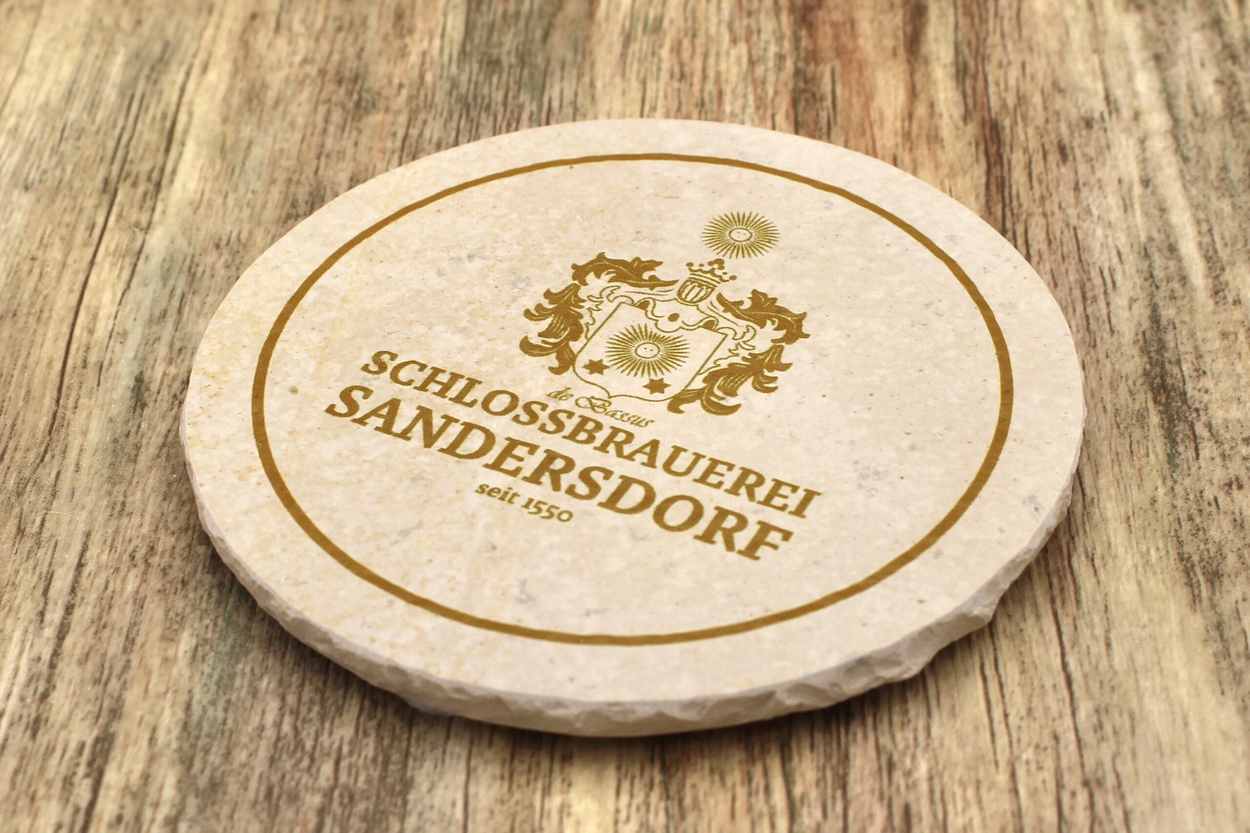 Schlossbrauerei Sandersdorf - Natursteinuntersetzer