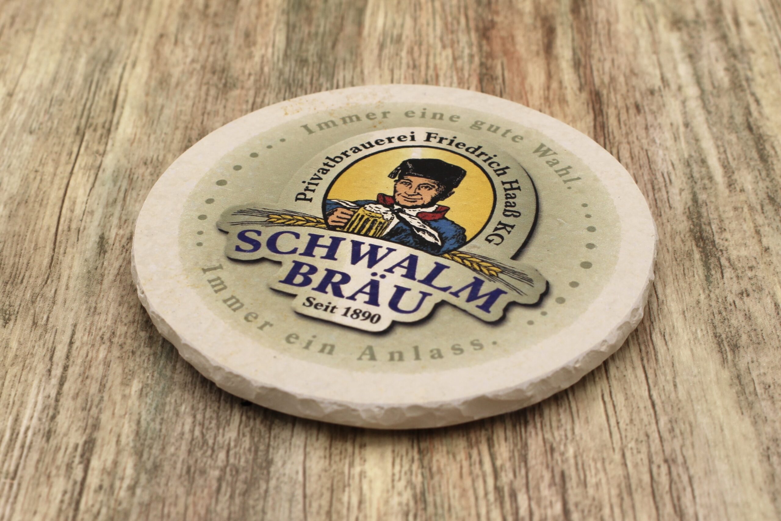 Schwalm Bräu - Natursteinuntersetzer