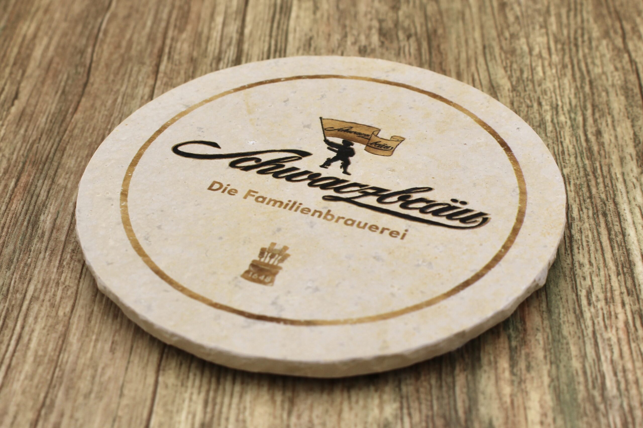 Schwarzbräu - Natursteinuntersetzer