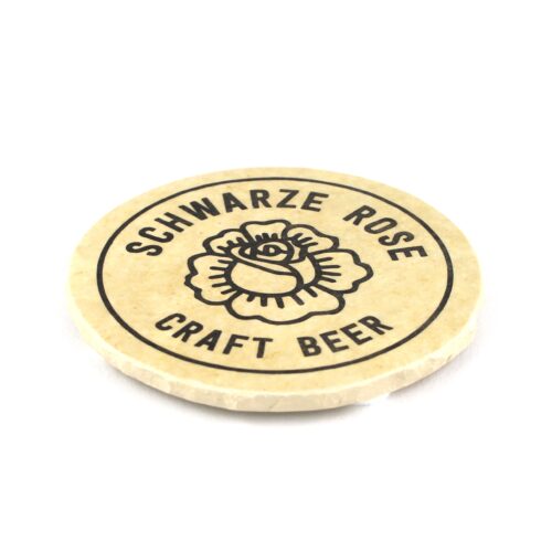 Schwarze Rose - Natursteinuntersetzer