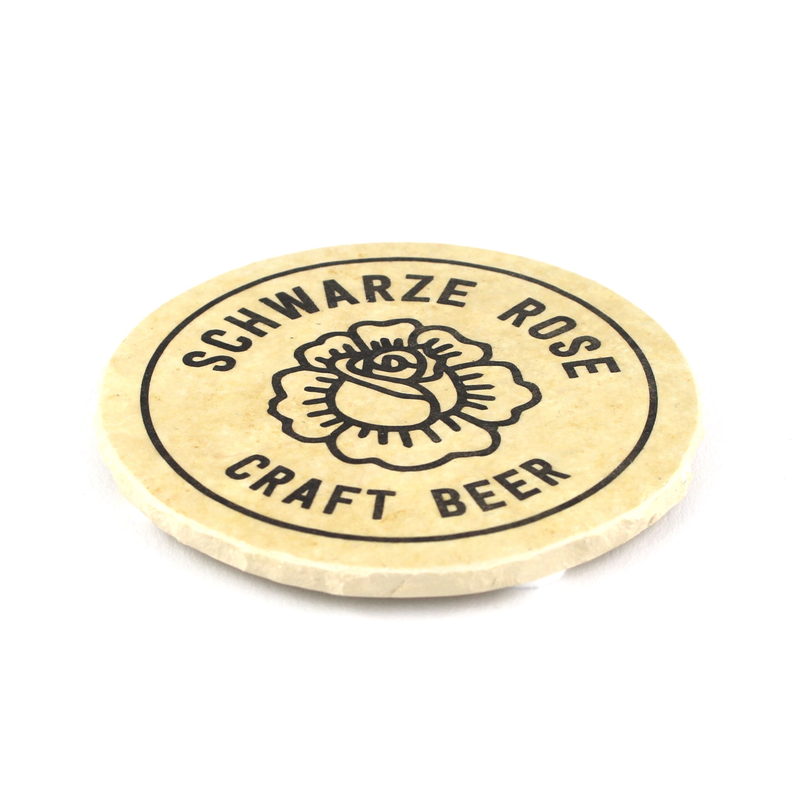 Schwarze Rose - Natursteinuntersetzer