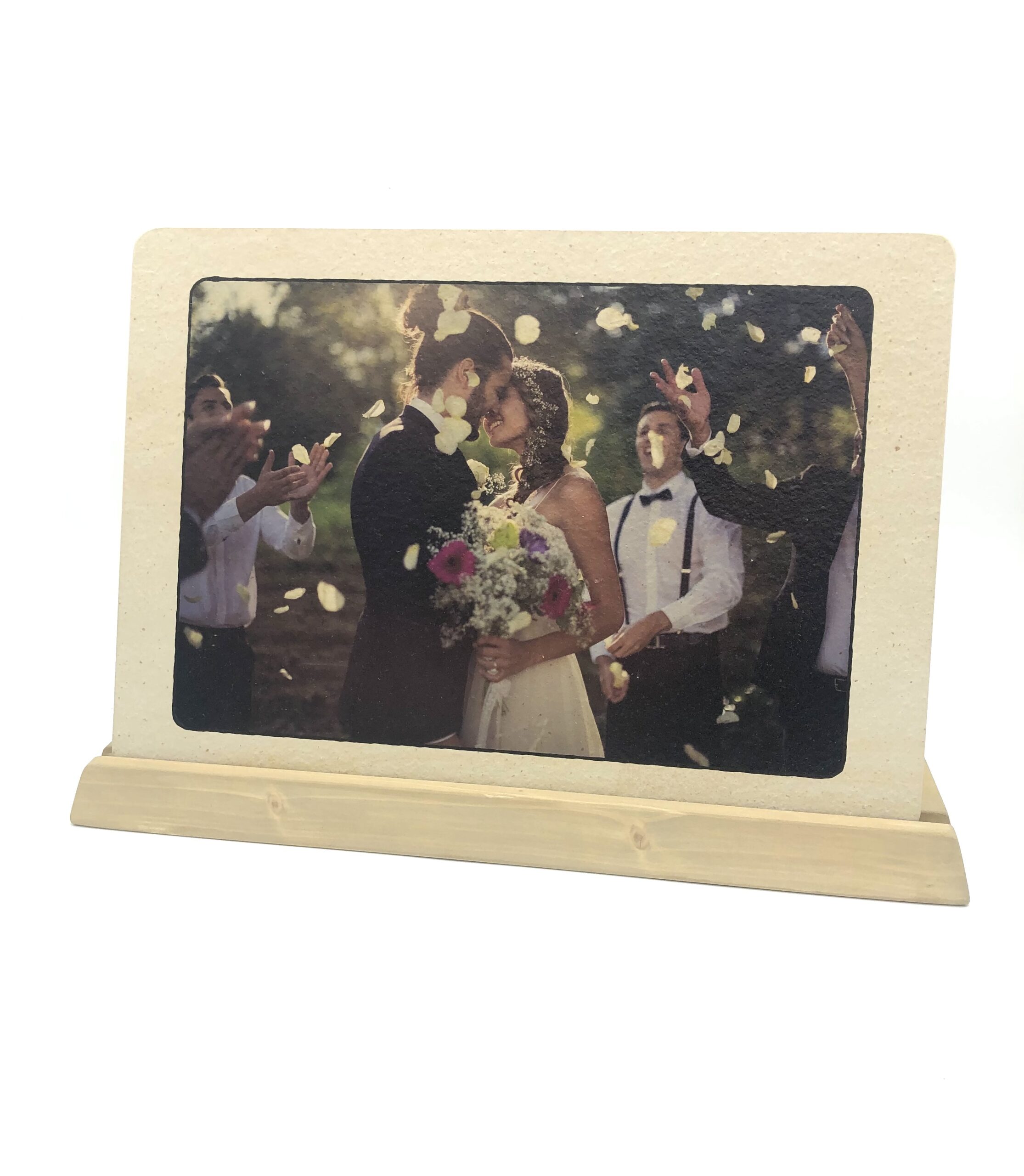 Natursteinbild mit Echtholzständer 21cm x 30 cm – Bild 6