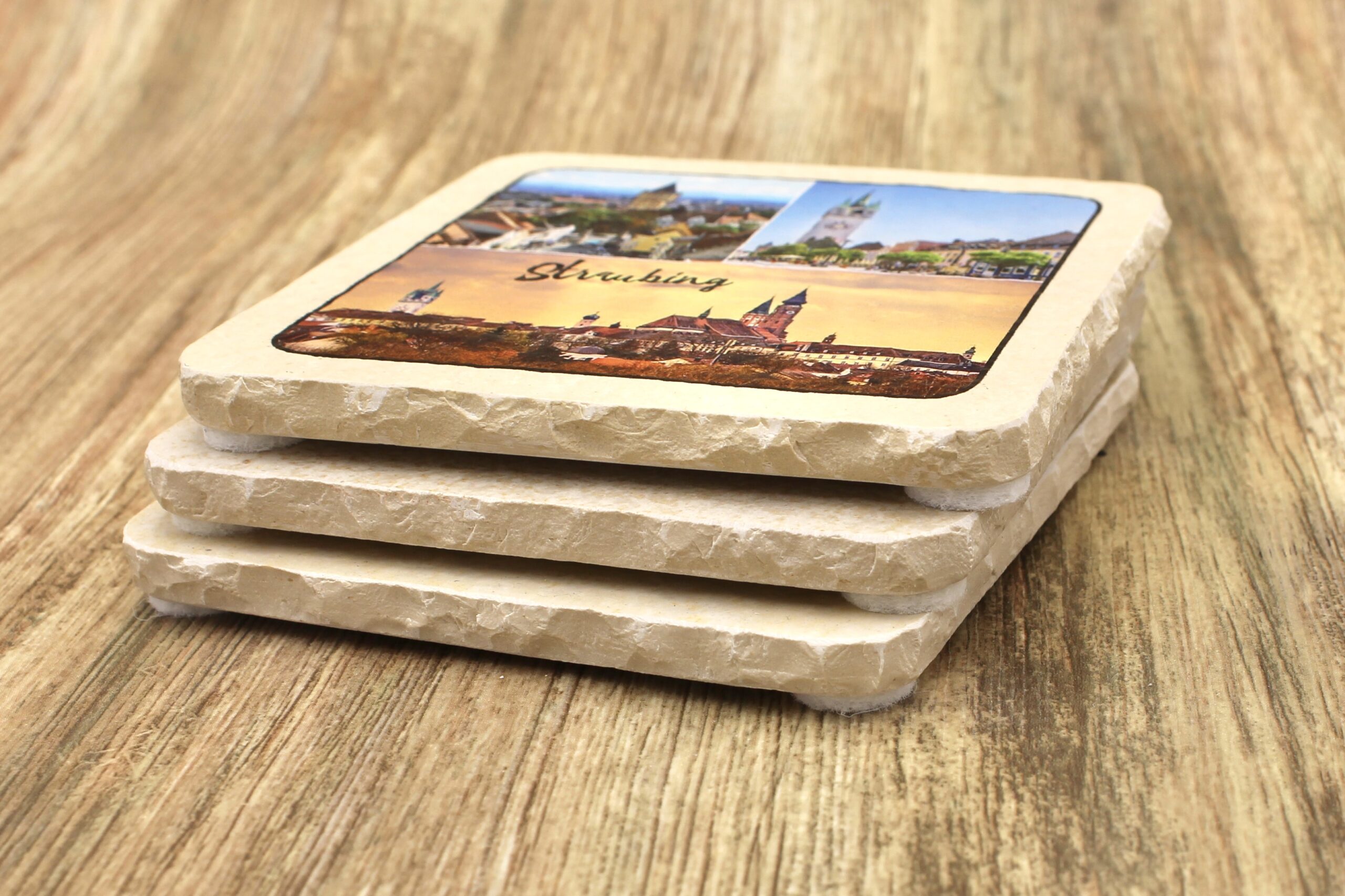 Straubing Collage - Natursteinuntersetzer – Bild 2